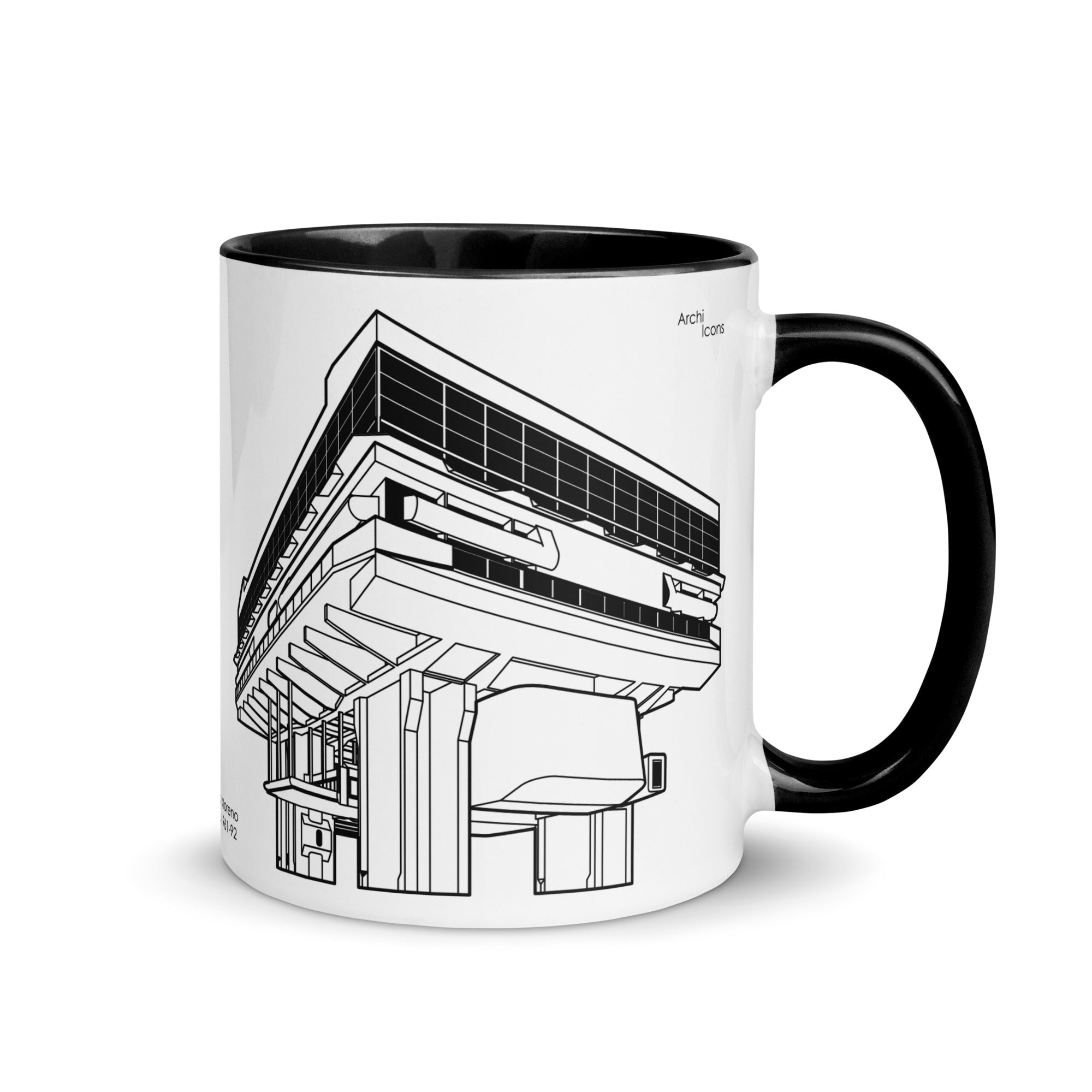 Biblioteca Nacional Mariano Moreno Different Colored Mugs