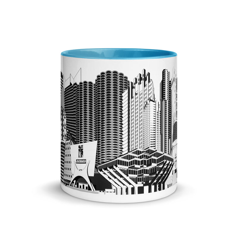 Brutalist Architecture Different Coloured Mugs