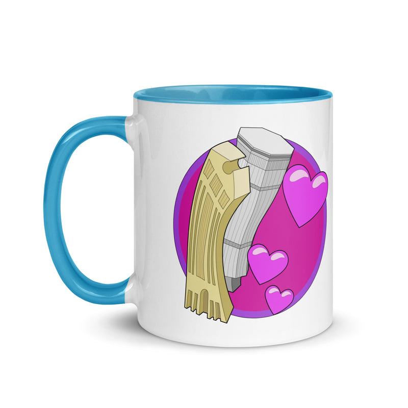 Stylistic Love Affair Mugs with Colour Inside