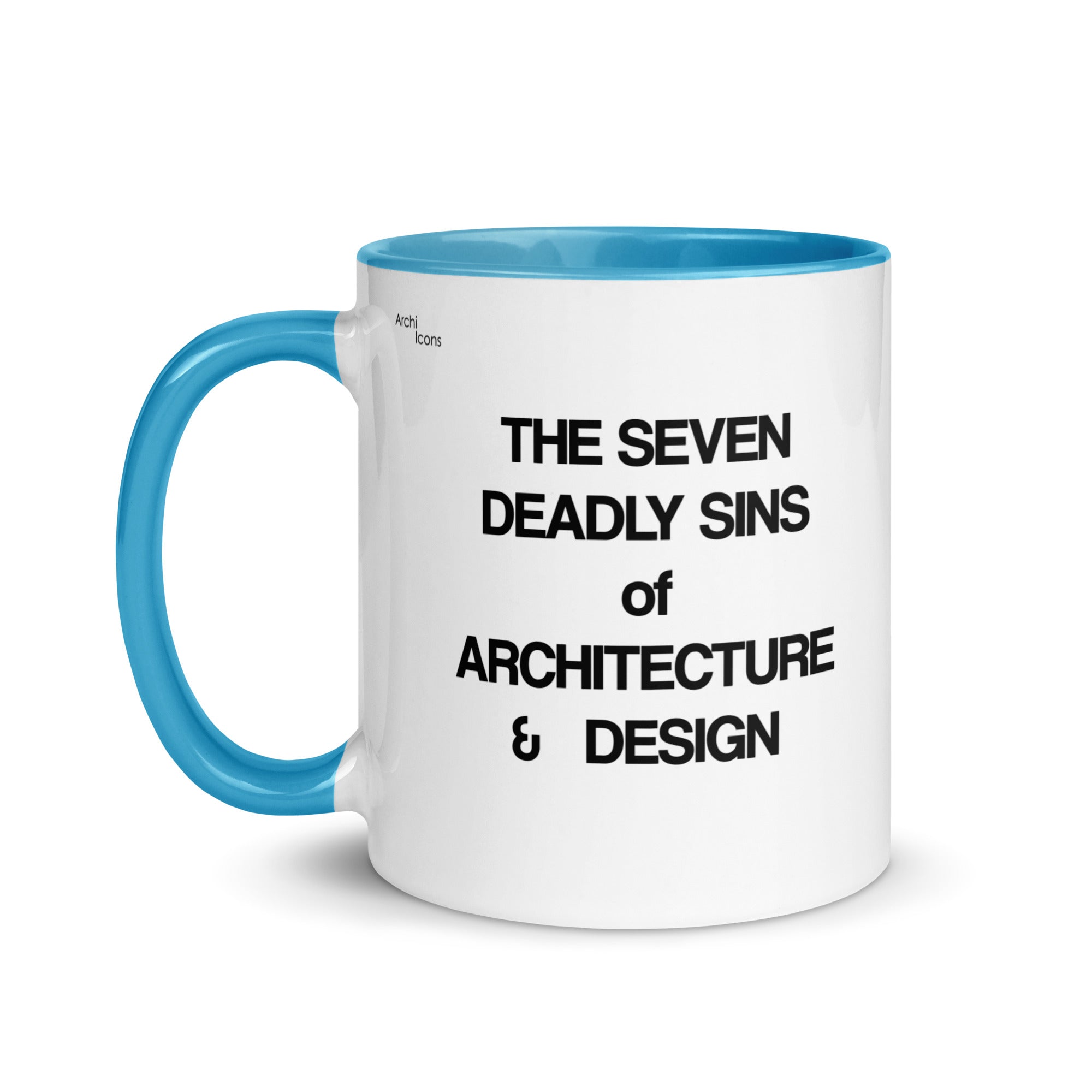 The Seven Deadly Sins of Architecture & Design Different Coloured Mugs