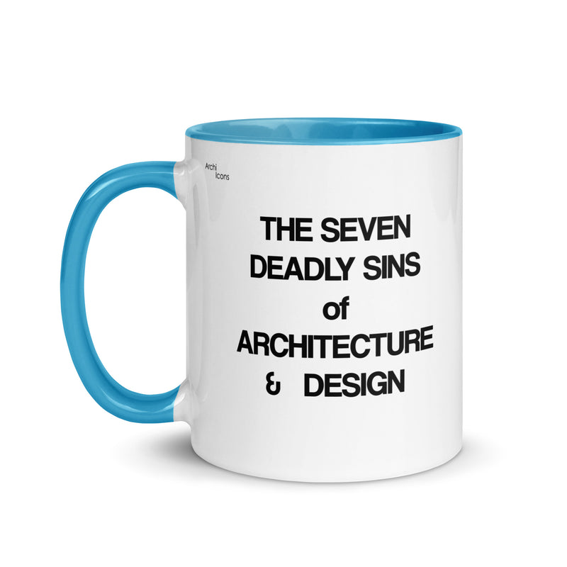 The Seven Deadly Sins of Architecture & Design Different Coloured Mugs