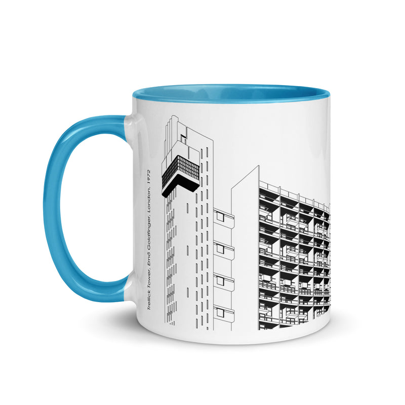 Trellick Tower Different Coloured Mugs