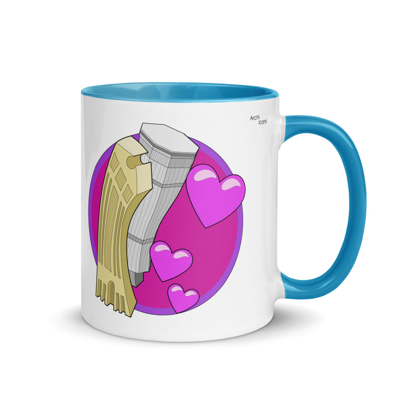 Stylistic Love Affair Mugs with Colour Inside