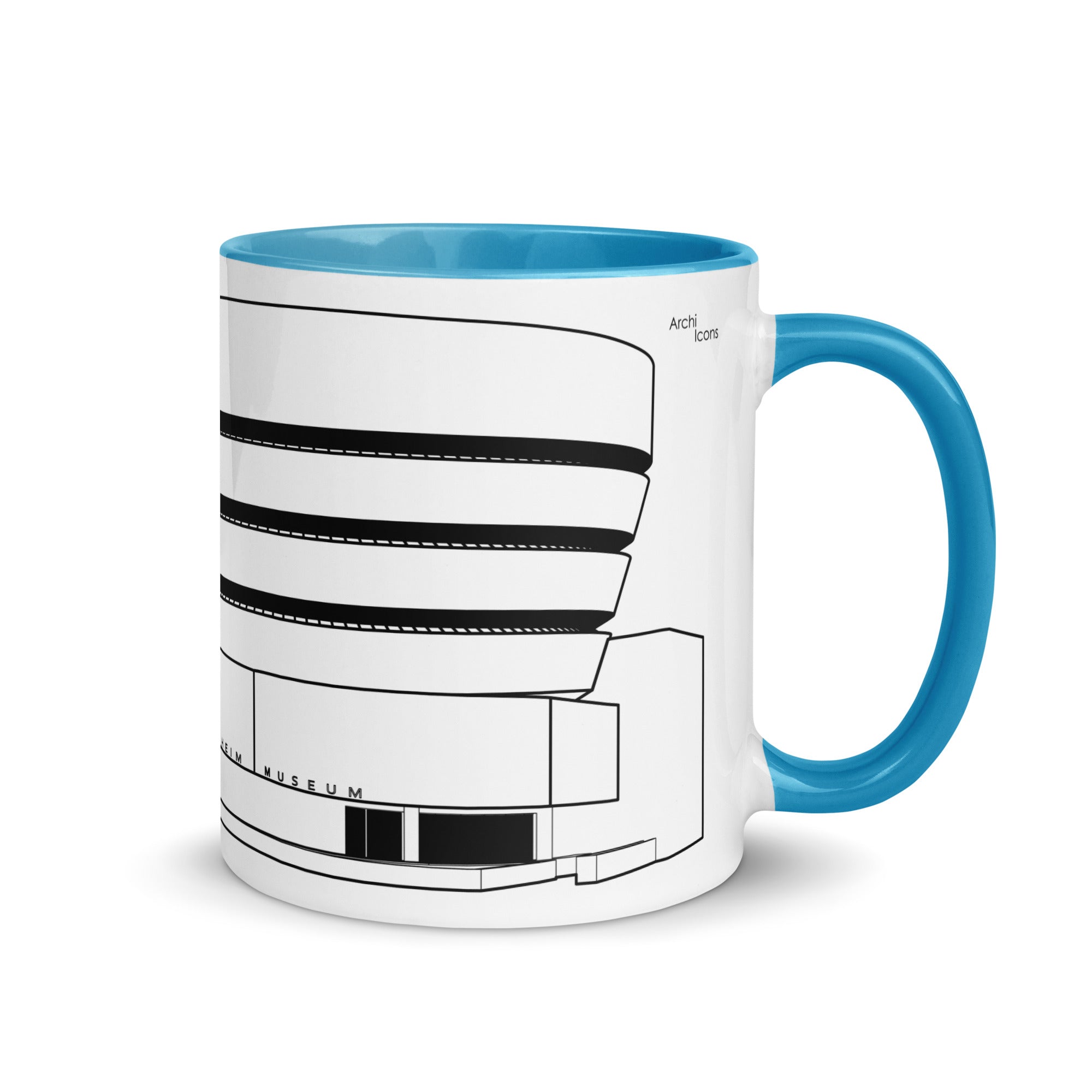 Solomon R. Guggenheim Museum Different Coloured Mugs