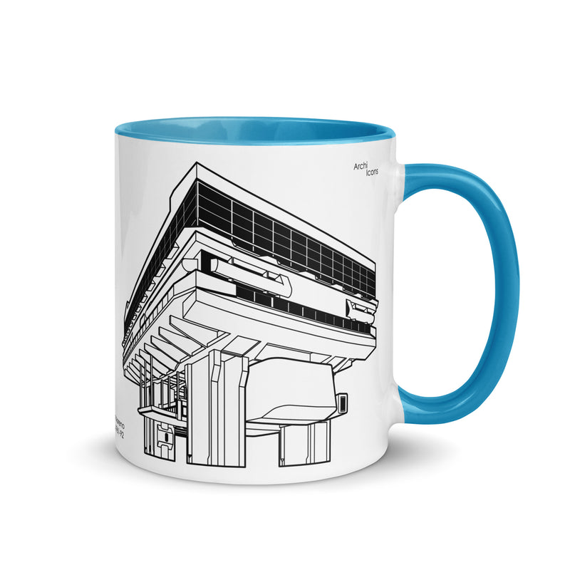 Biblioteca Nacional Mariano Moreno Different Colored Mugs