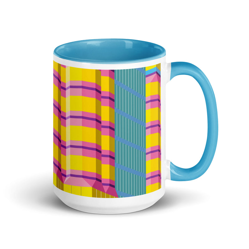 60 Wall Street Detail View Different Coloured Mugs