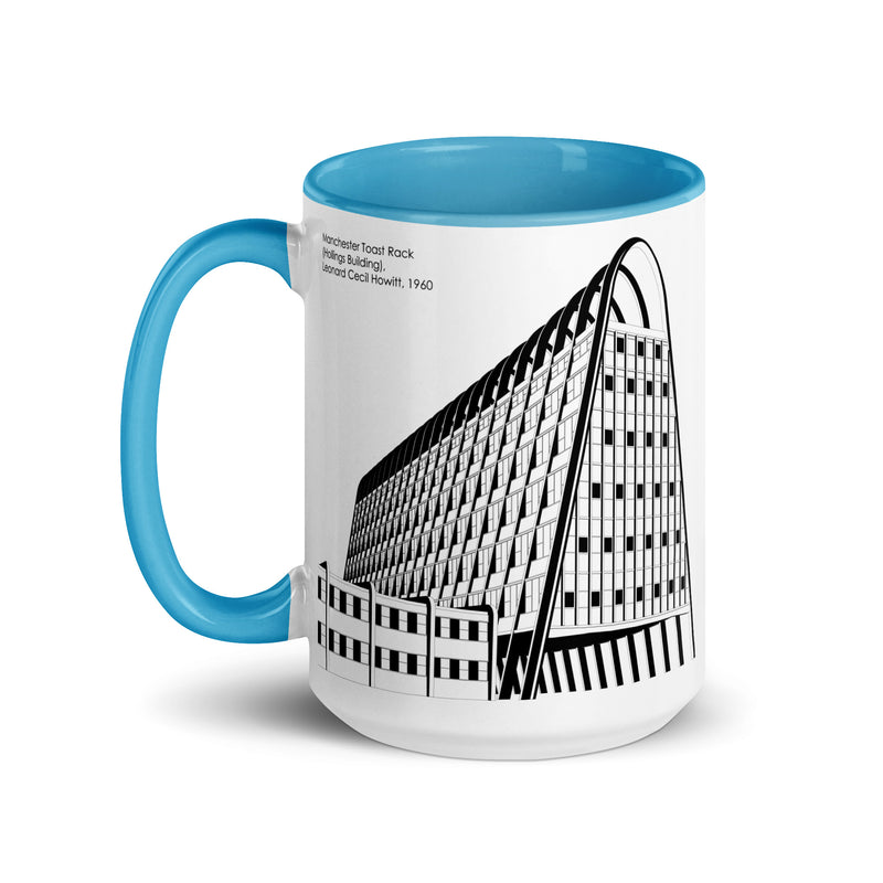 Manchester Toast Rack Different Coloured Mugs