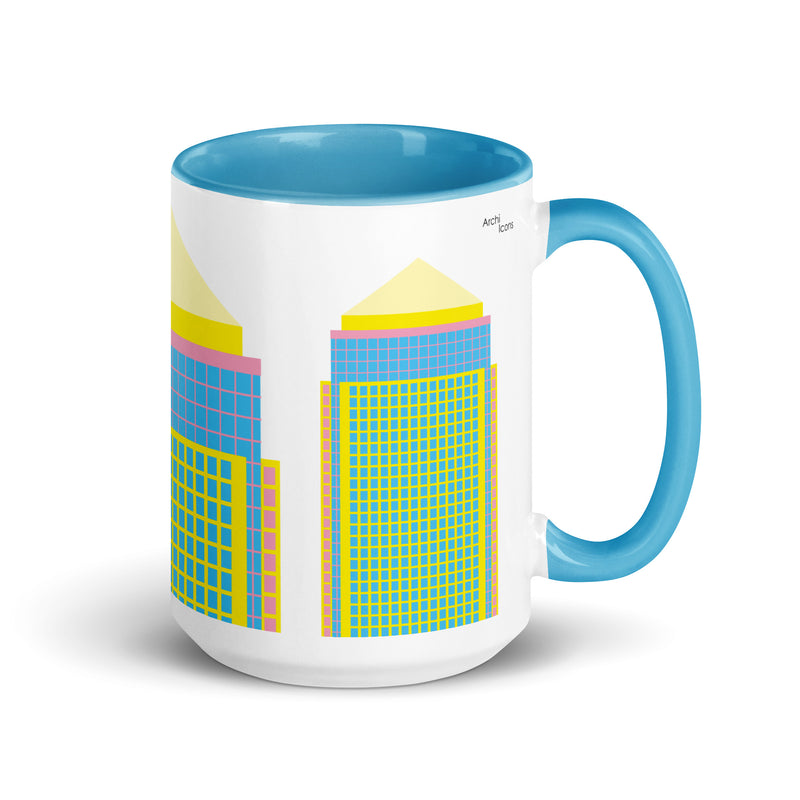 One Canada Square Different Coloured Mugs