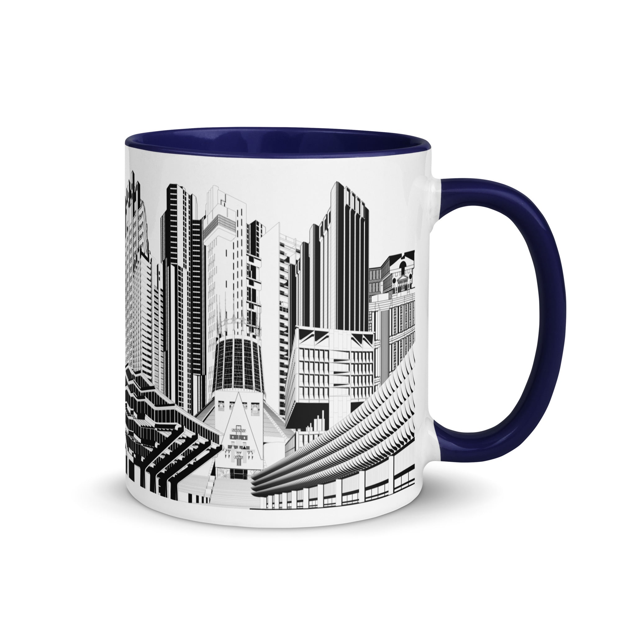 Brutalist Architecture Different Coloured Mugs