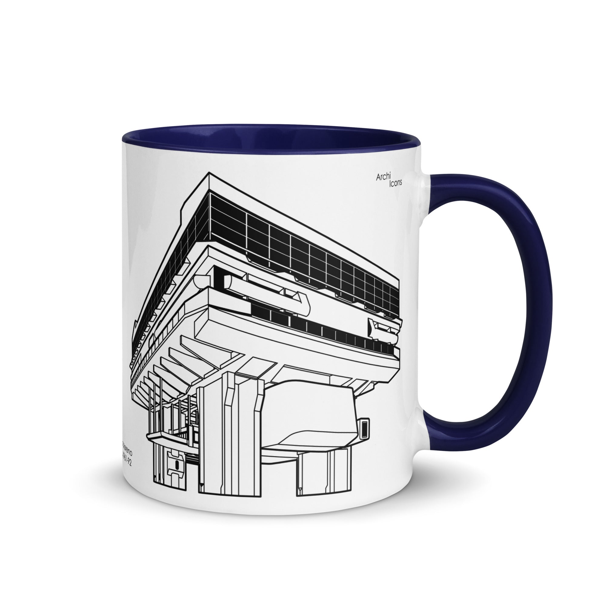 Biblioteca Nacional Mariano Moreno Different Colored Mugs