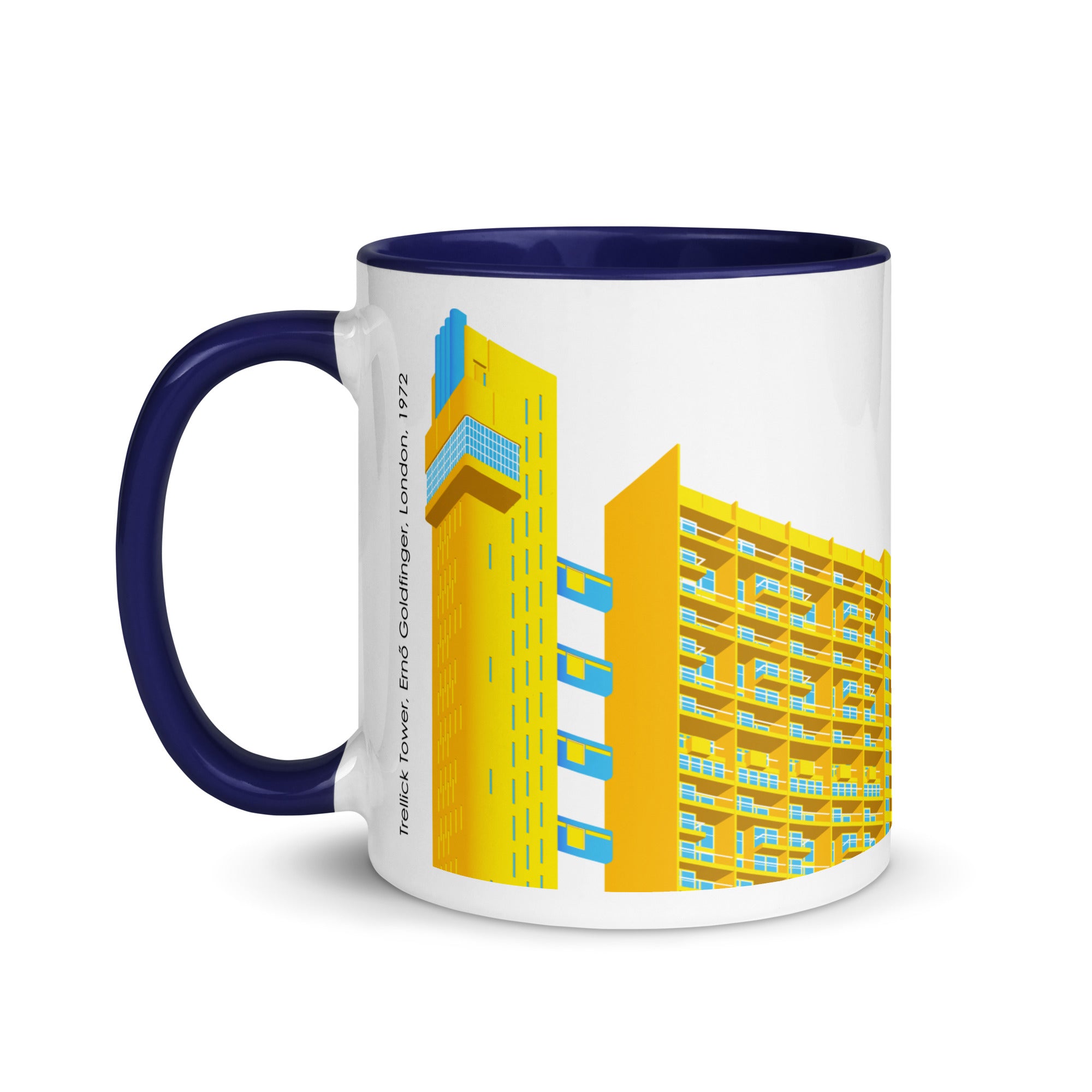 Trellick Tower Different Coloured Mugs