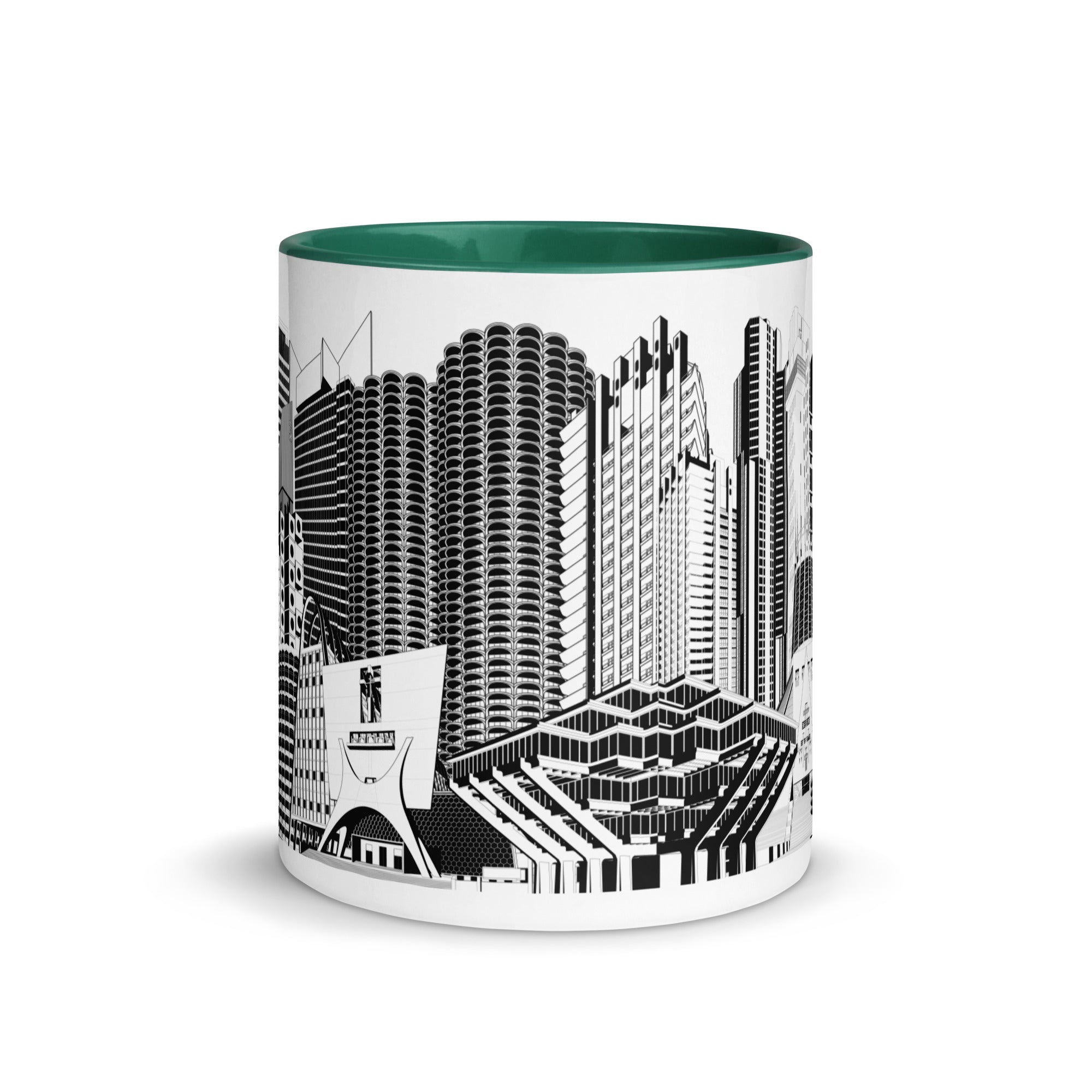 Brutalist Architecture Different Coloured Mugs