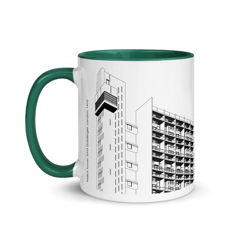 Trellick Tower Different Coloured Mugs