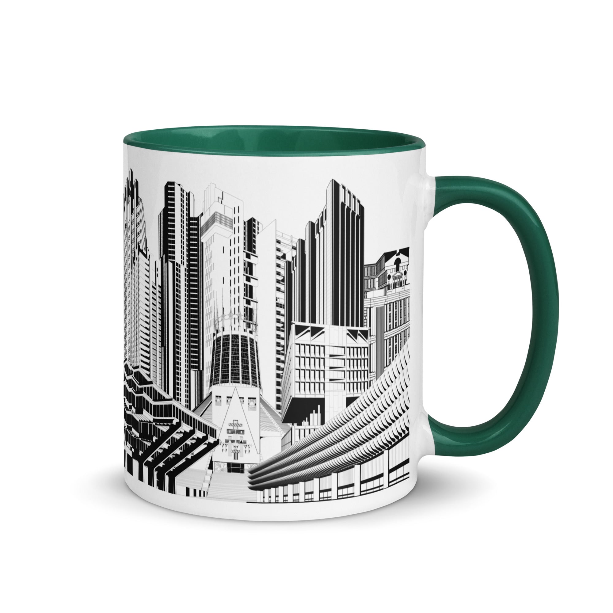 Brutalist Architecture Different Coloured Mugs