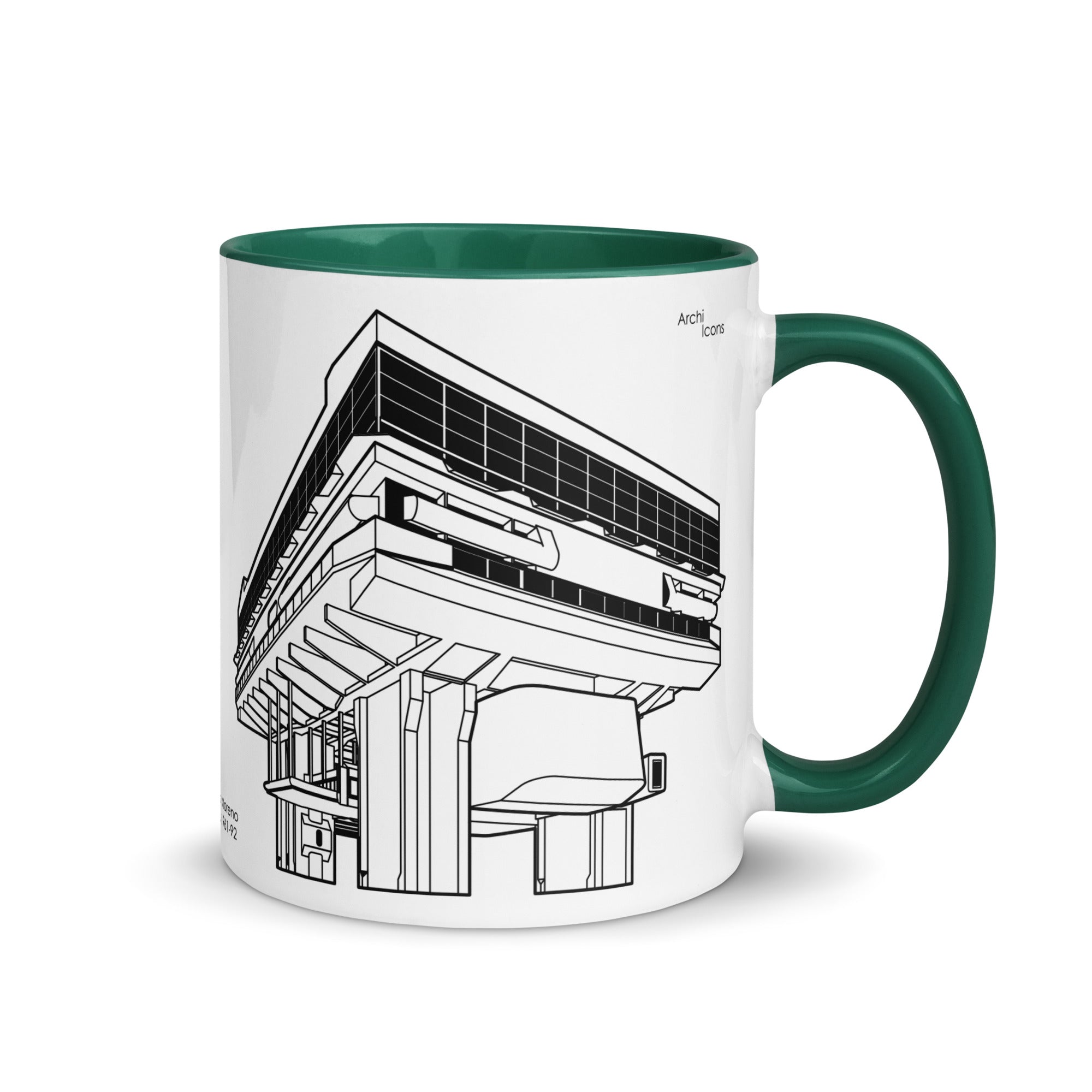 Biblioteca Nacional Mariano Moreno Different Colored Mugs