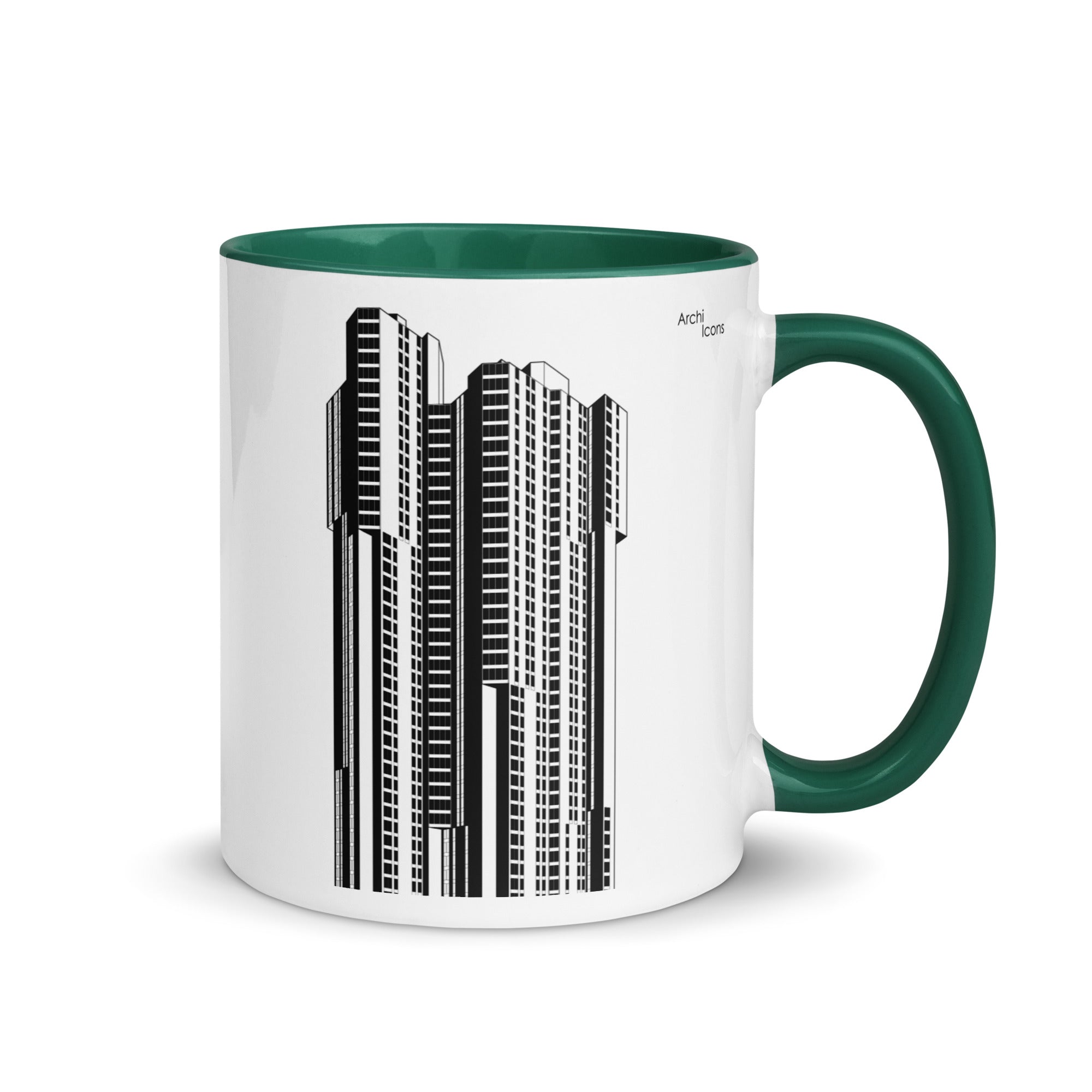 River Park Tower Different Coloured Mugs