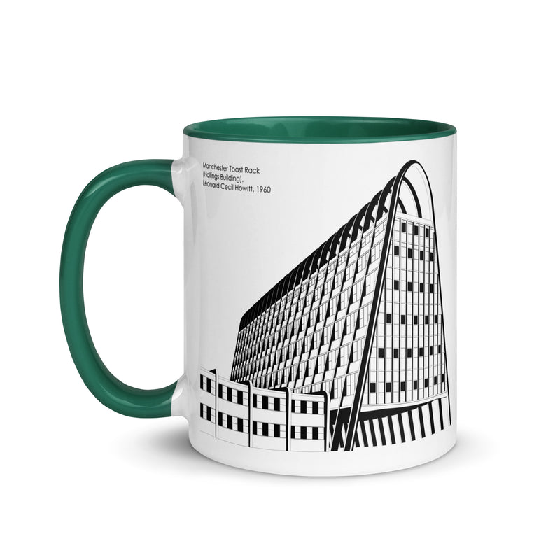 Manchester Toast Rack Different Coloured Mugs