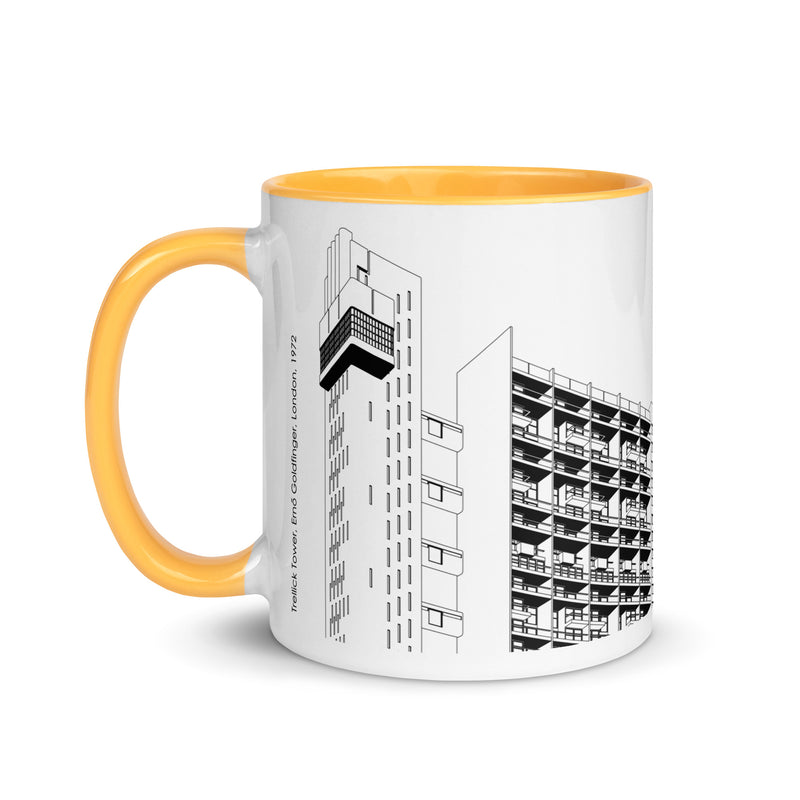 Trellick Tower Different Coloured Mugs