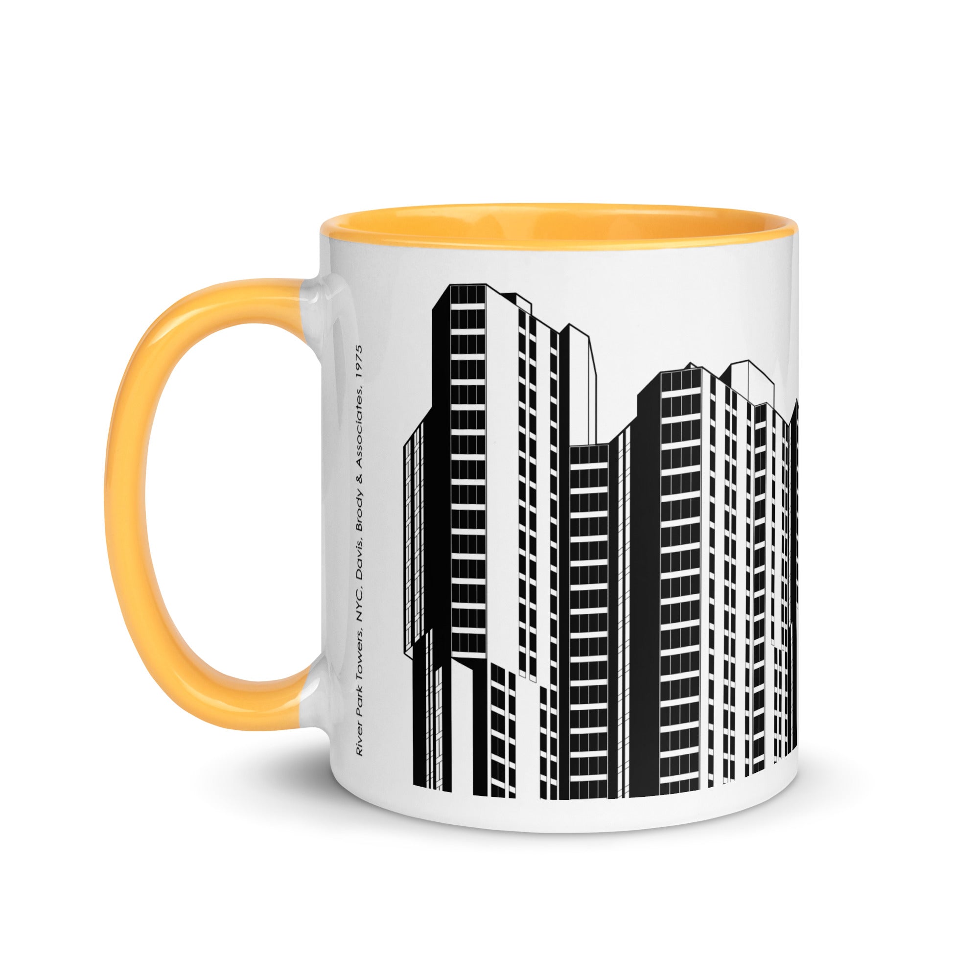 River Park Tower Different Coloured Mugs