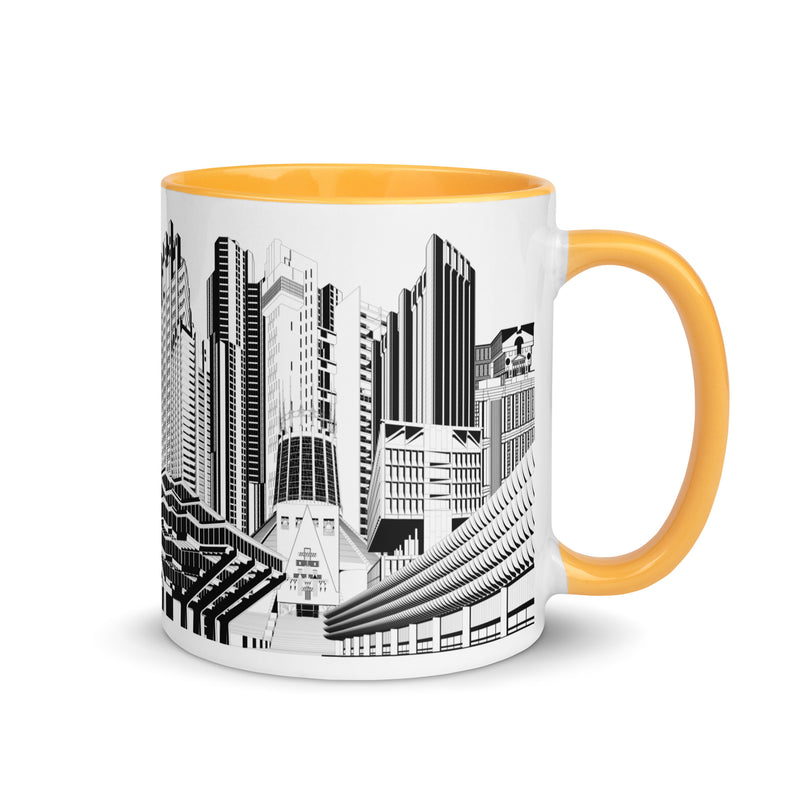 Brutalist Architecture Different Coloured Mugs