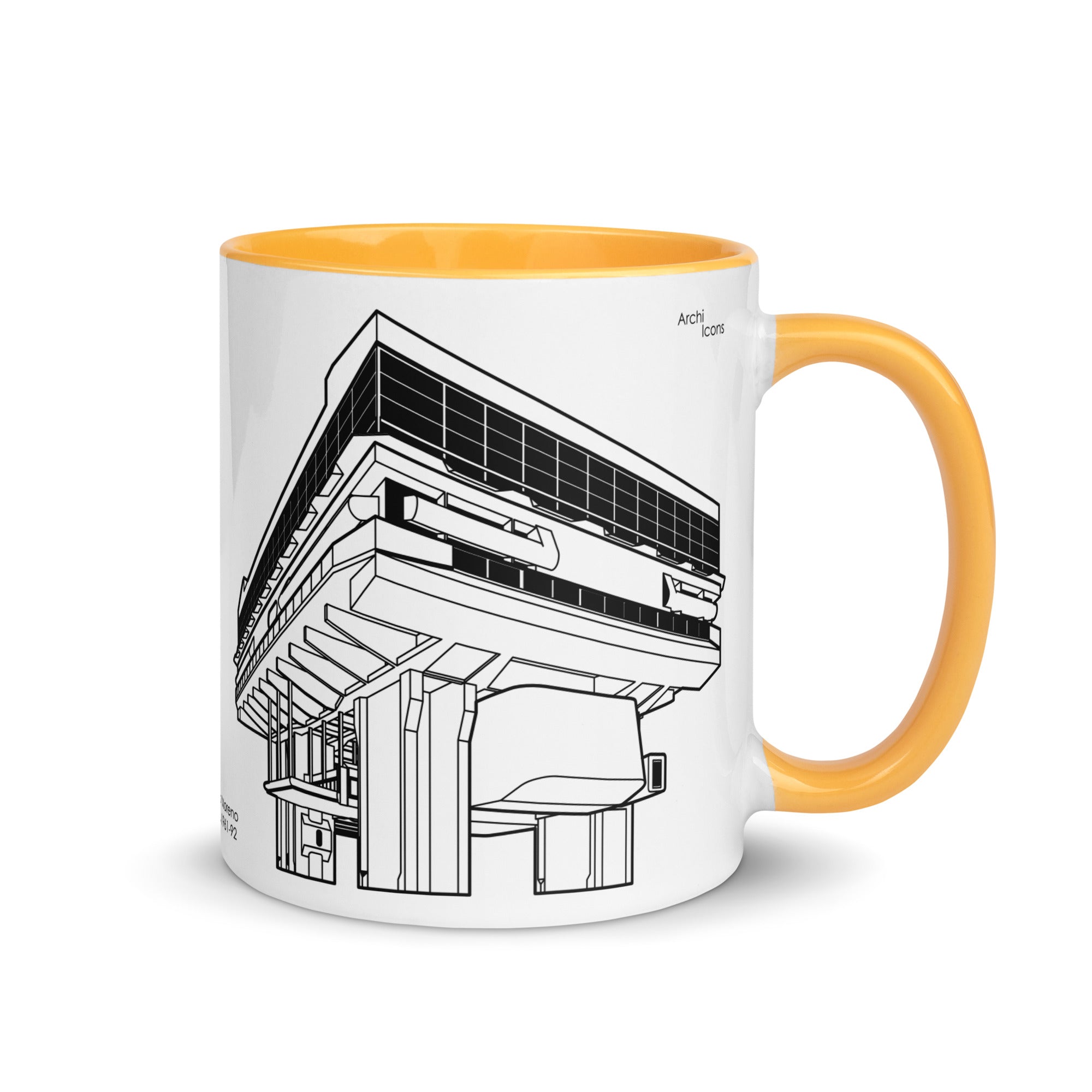 Biblioteca Nacional Mariano Moreno Different Colored Mugs