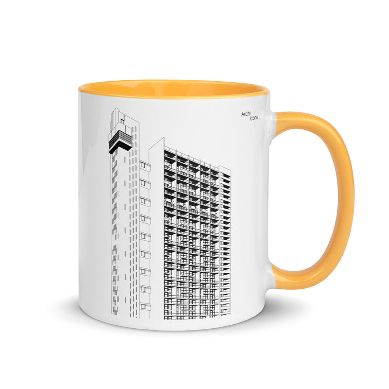 Trellick Tower Different Coloured Mugs