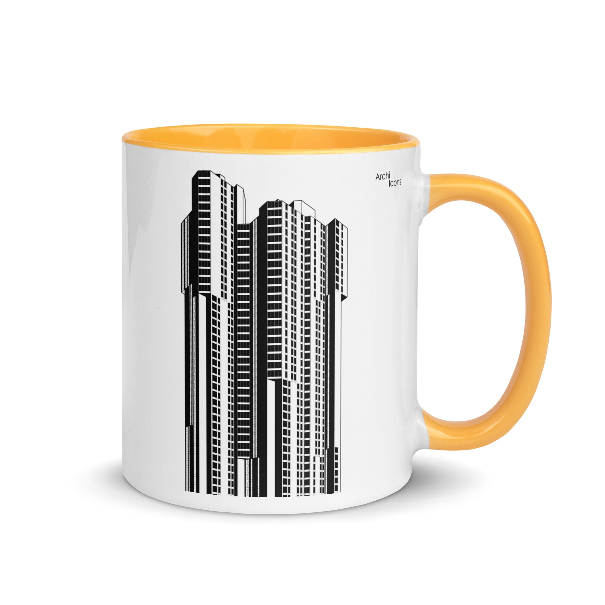 River Park Tower Different Coloured Mugs