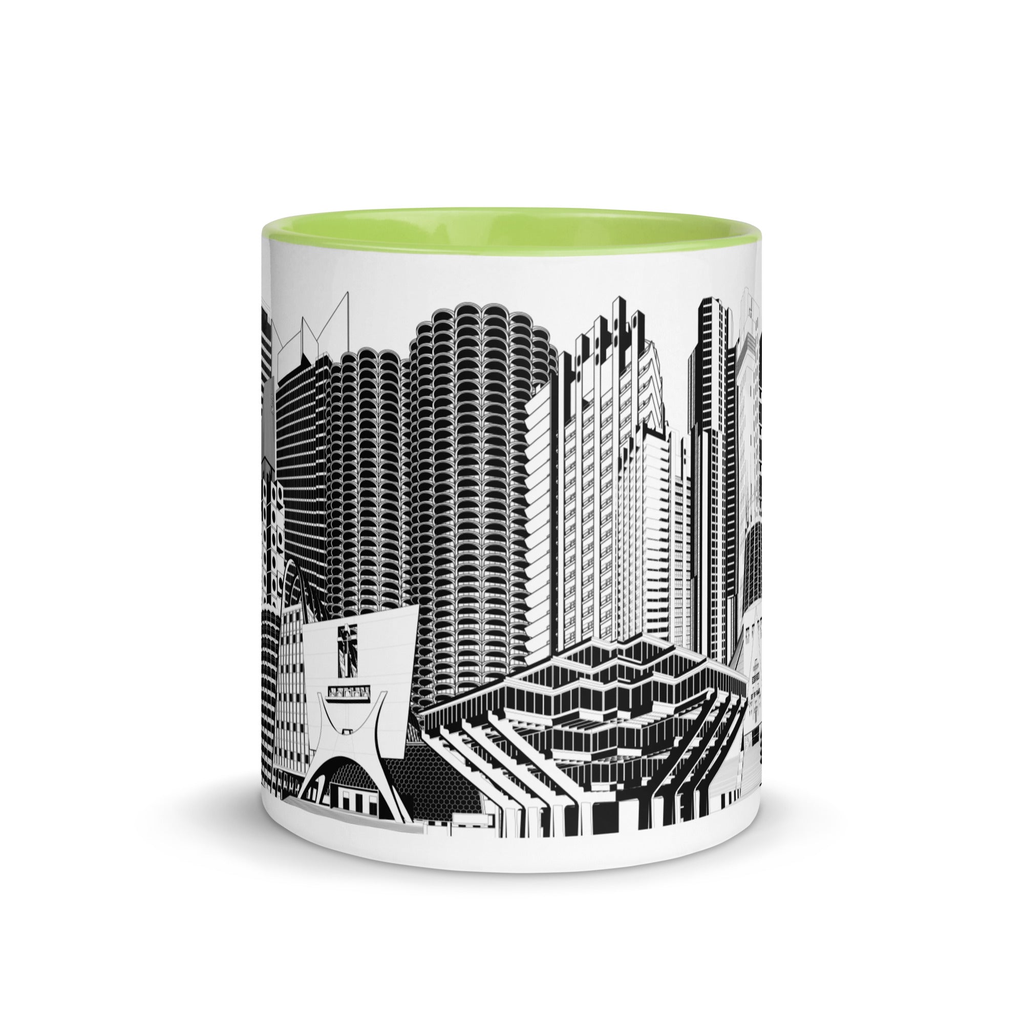 Brutalist Architecture Different Coloured Mugs