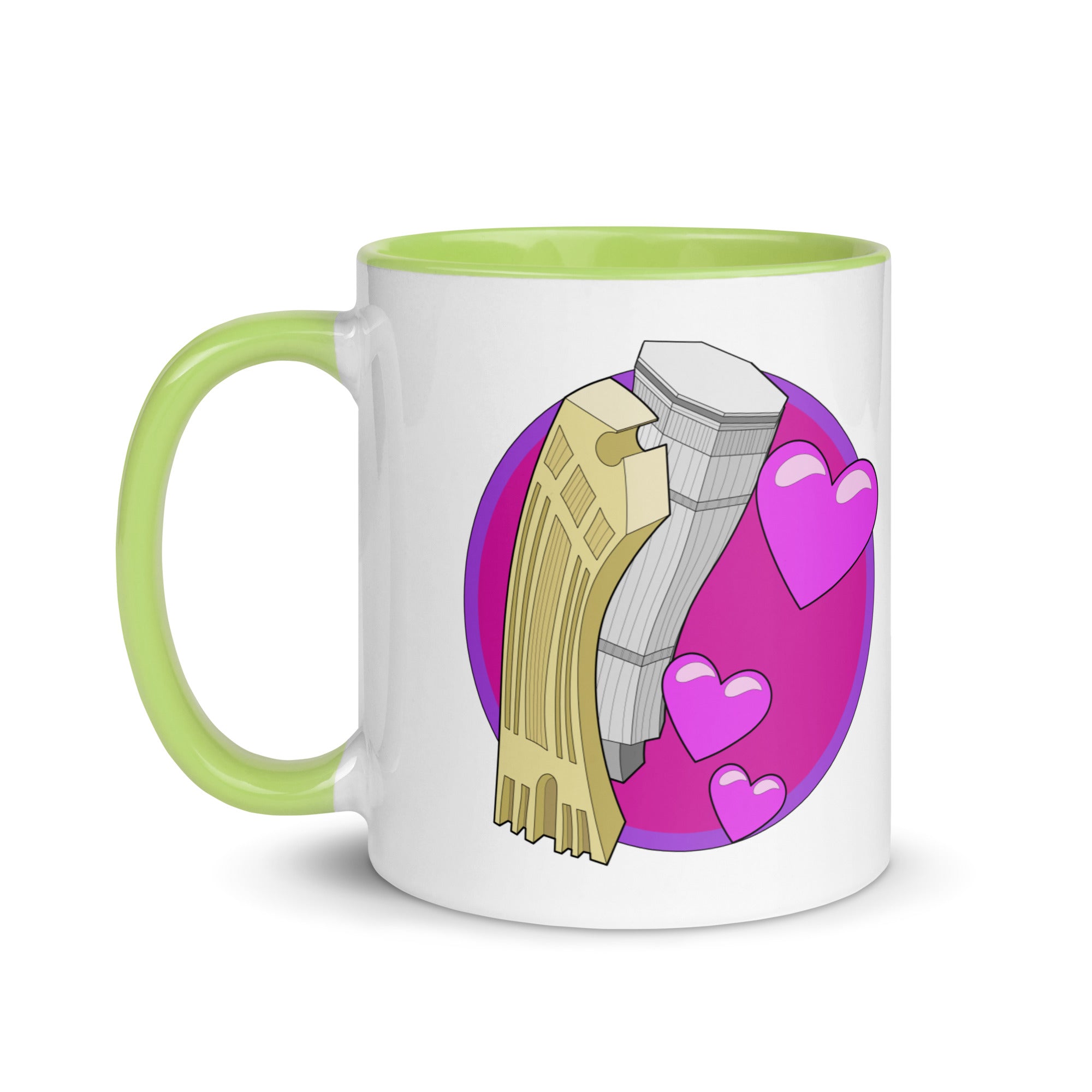 Stylistic Love Affair Mugs with Colour Inside