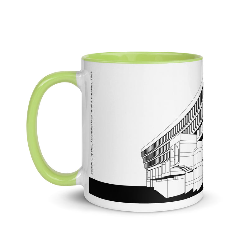 Boston City Hall Different Coloured Mugs