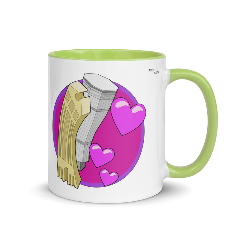 Stylistic Love Affair Mugs with Colour Inside