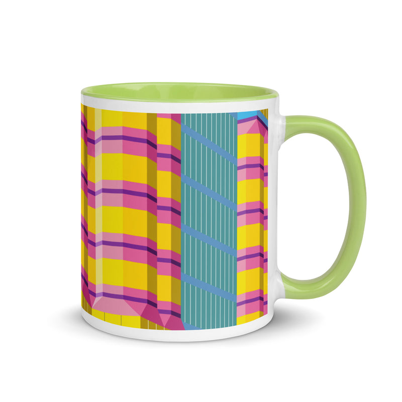 60 Wall Street Detail View Different Coloured Mugs