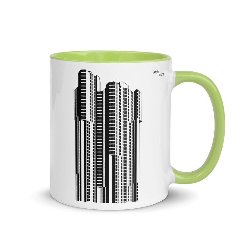 River Park Tower Different Coloured Mugs