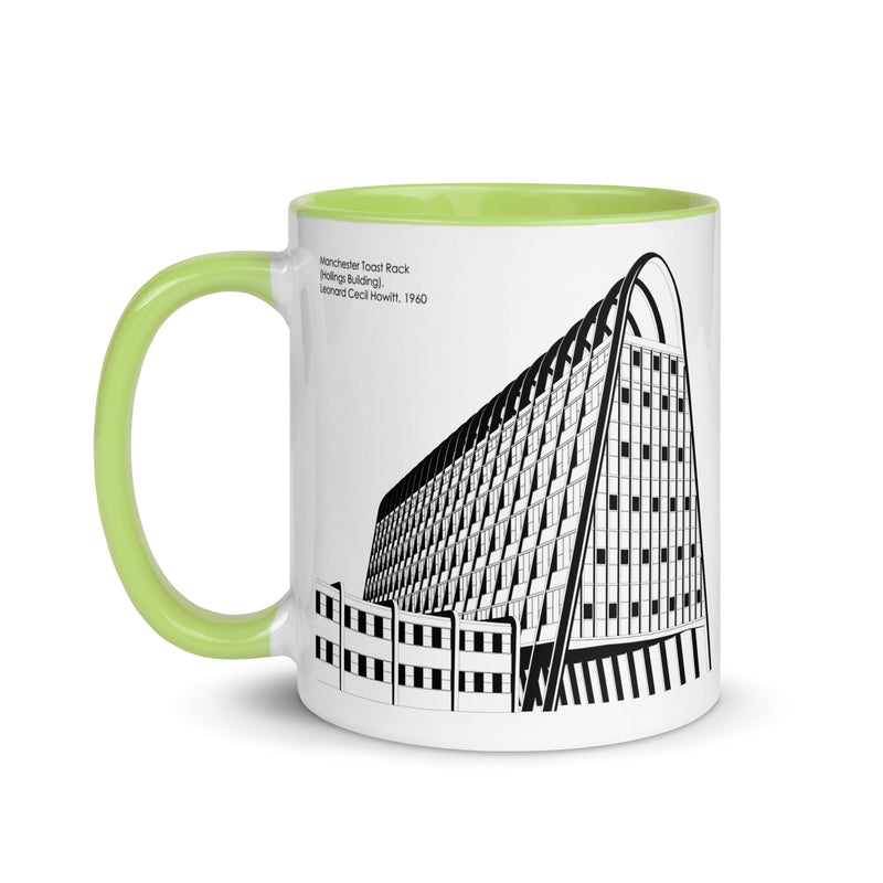 Manchester Toast Rack Different Coloured Mugs