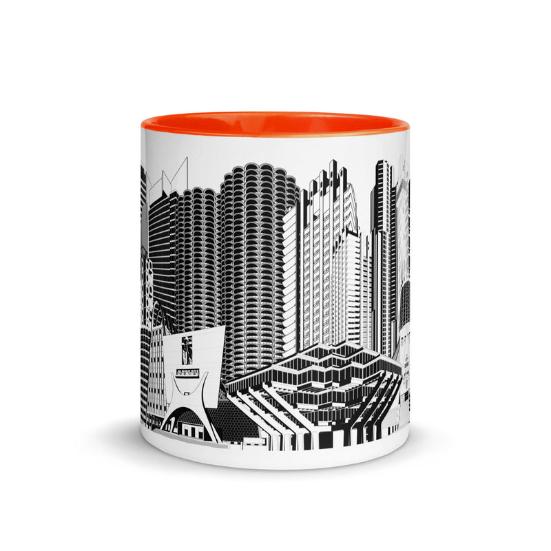 Brutalist Architecture Different Coloured Mugs