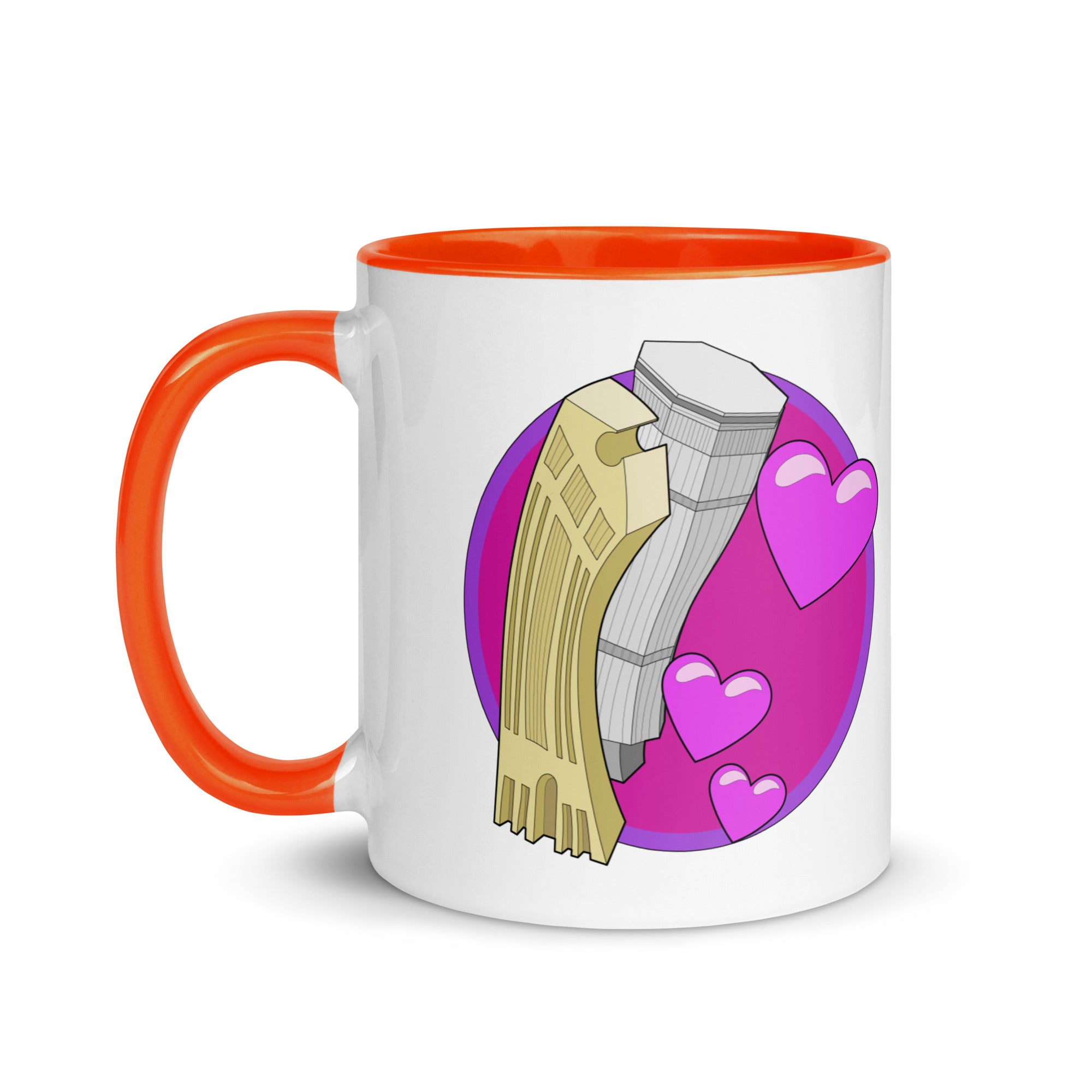 Stylistic Love Affair Mugs with Colour Inside