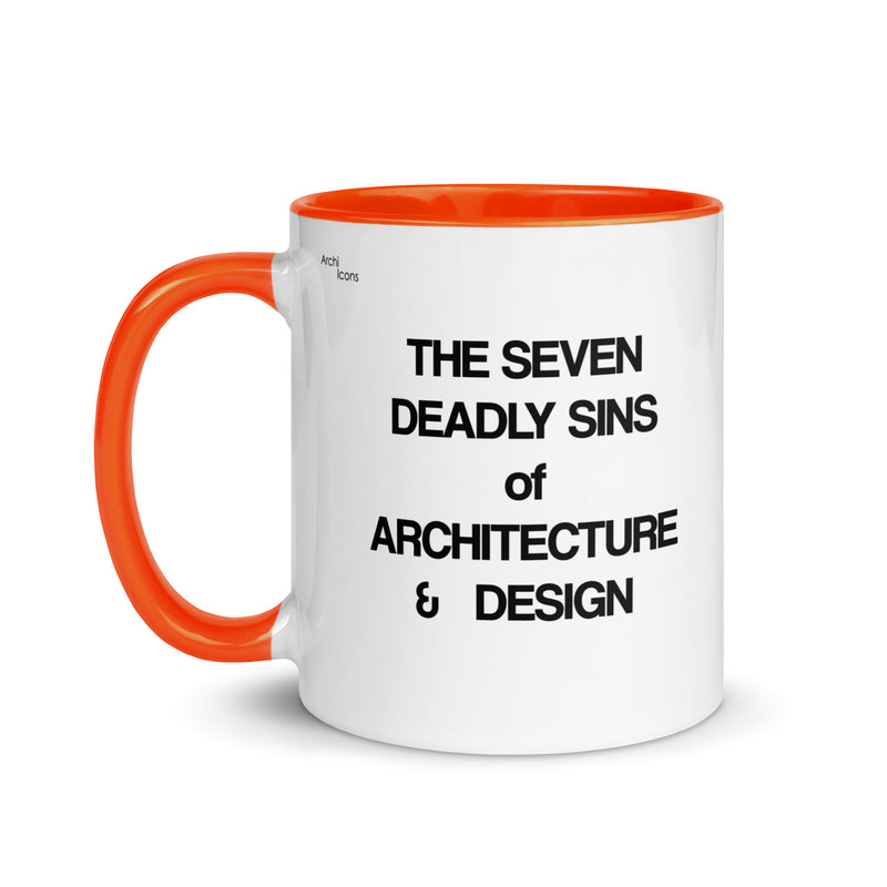 The Seven Deadly Sins of Architecture & Design Different Coloured Mugs