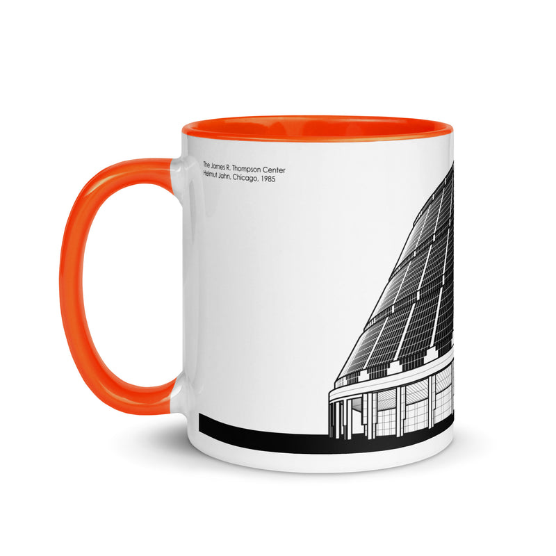 James R Thompson Center Different Coloured Mugs