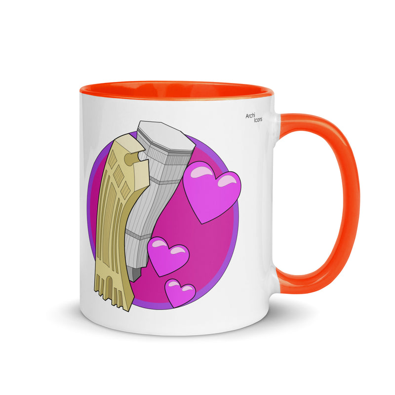 Stylistic Love Affair Mugs with Colour Inside