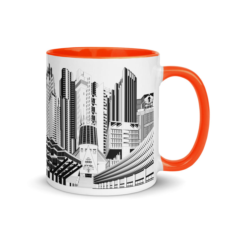 Brutalist Architecture Different Coloured Mugs