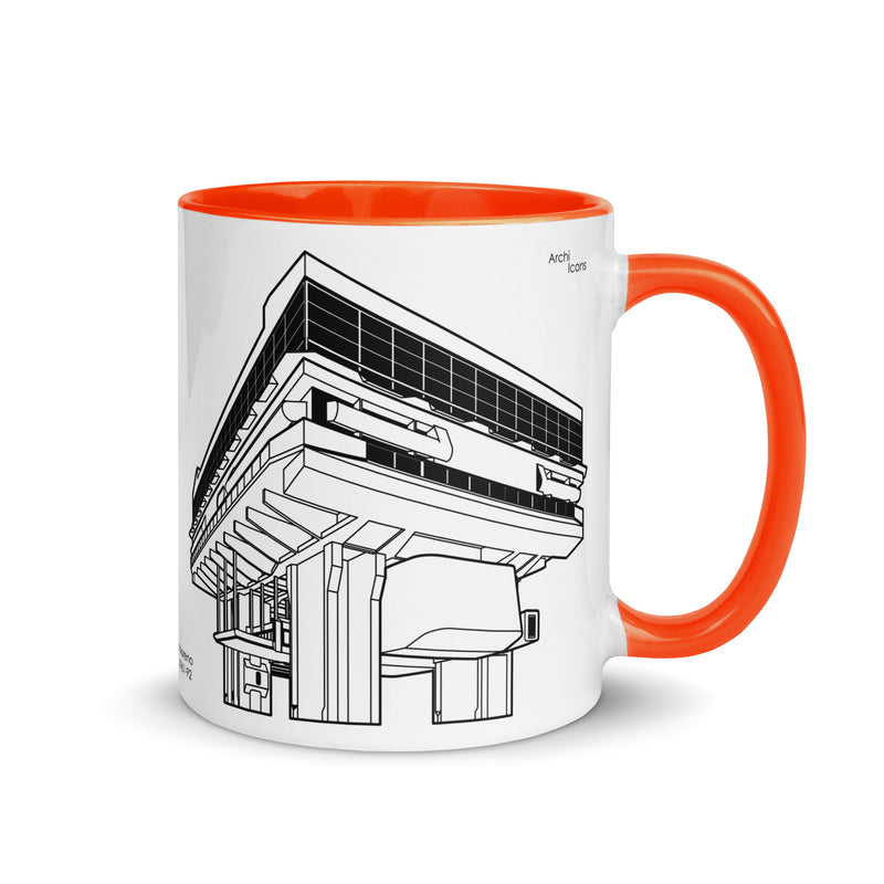 Biblioteca Nacional Mariano Moreno Different Colored Mugs