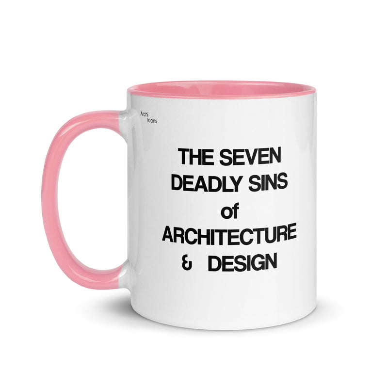 The Seven Deadly Sins of Architecture & Design Different Coloured Mugs