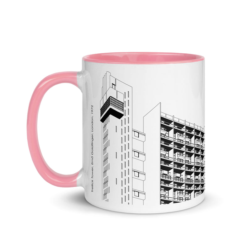 Trellick Tower Different Coloured Mugs