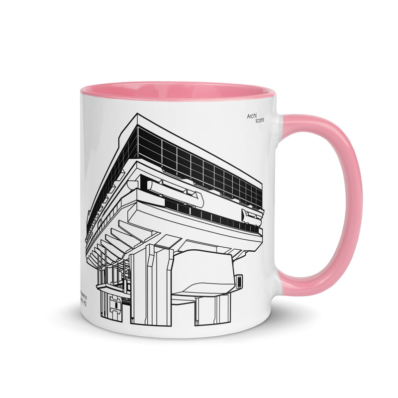 Biblioteca Nacional Mariano Moreno Different Colored Mugs