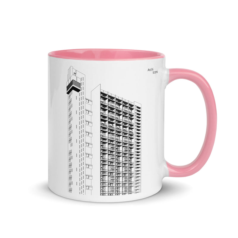 Trellick Tower Different Coloured Mugs