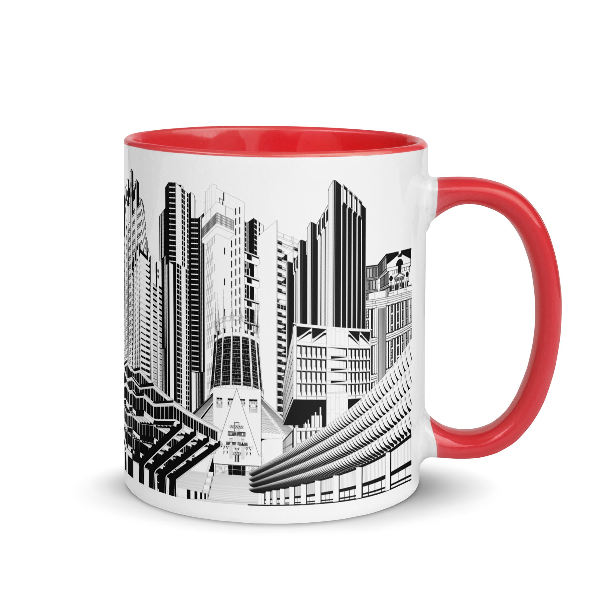 Brutalist Architecture Different Coloured Mugs