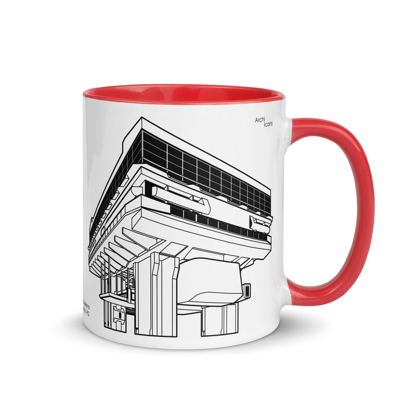 Biblioteca Nacional Mariano Moreno Different Colored Mugs