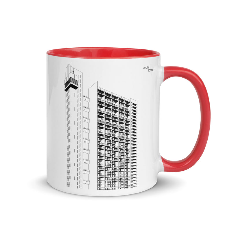 Trellick Tower Different Coloured Mugs