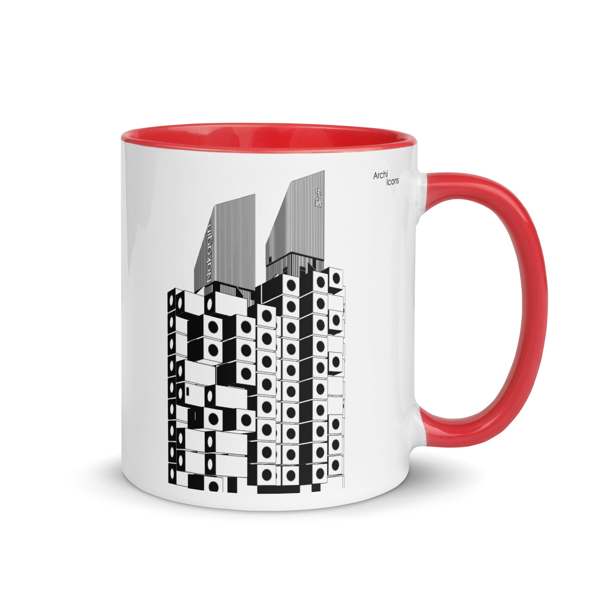 Nakagin Capsule Tower Different Coloured Mugs