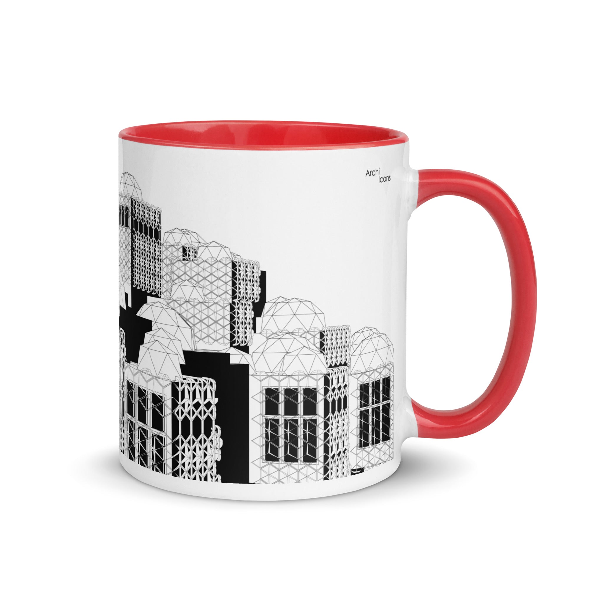 National Library of Kosovo Different Coloured Mugs